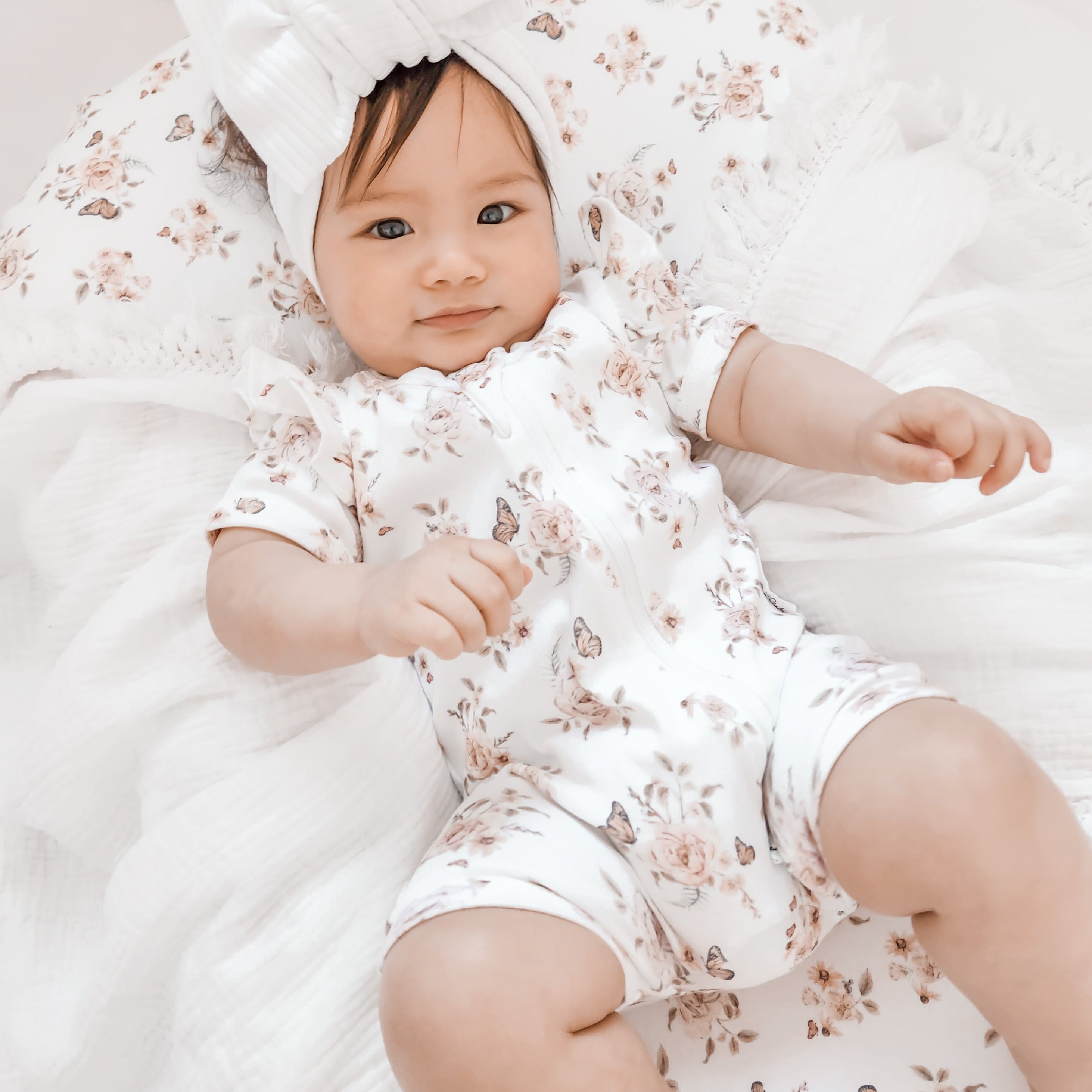 Baby girl sale white romper