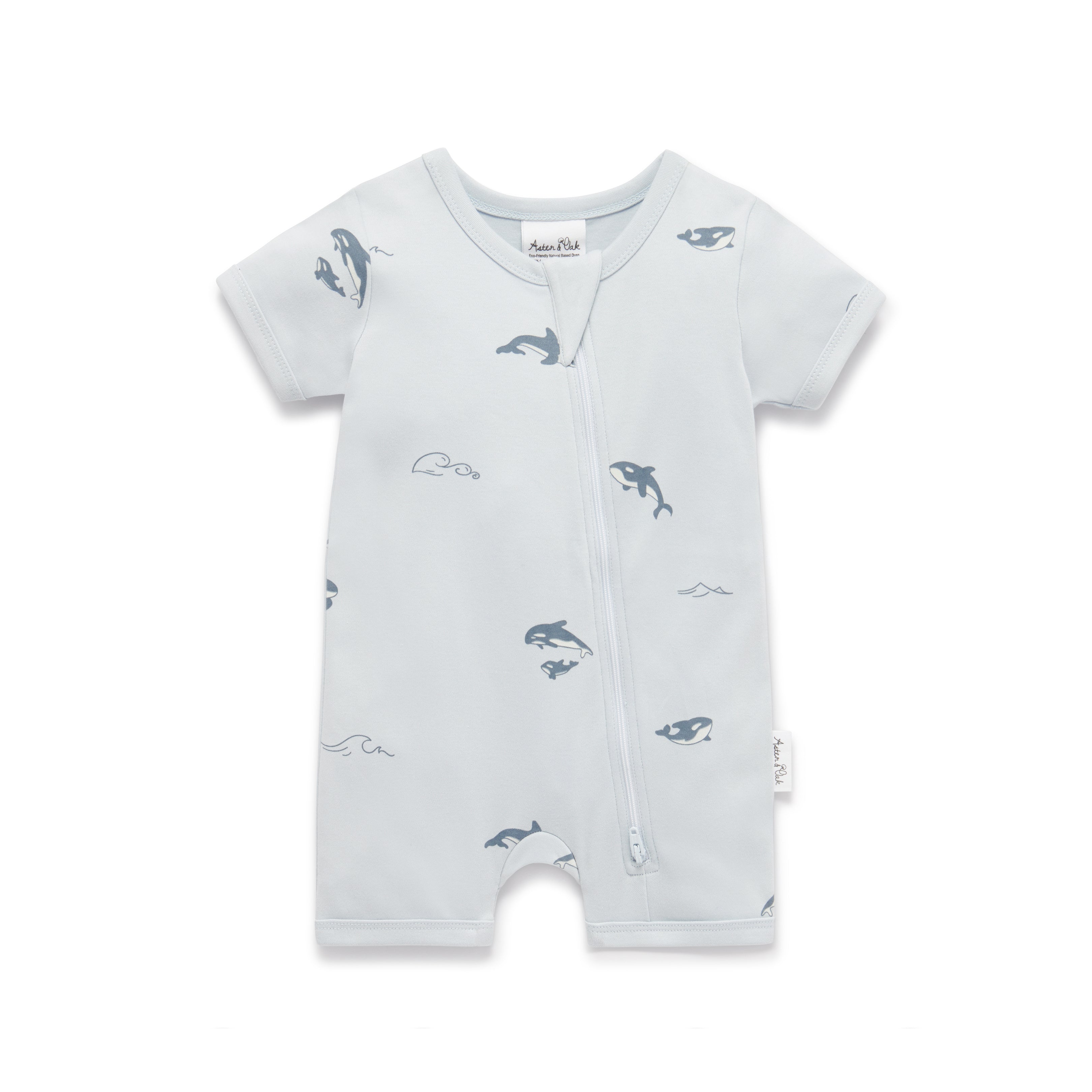 Whale zip outlet romper