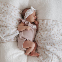 Sable Floral Muslin Headband