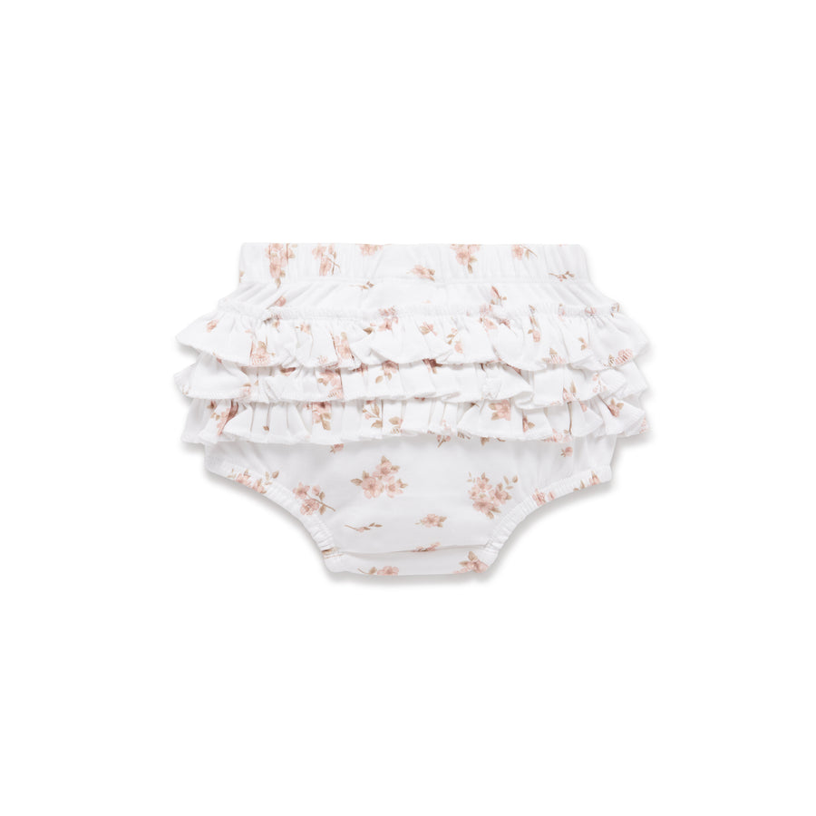 Baby Newborn Nappy Cover Floral Blossom Ruffle Bloomers