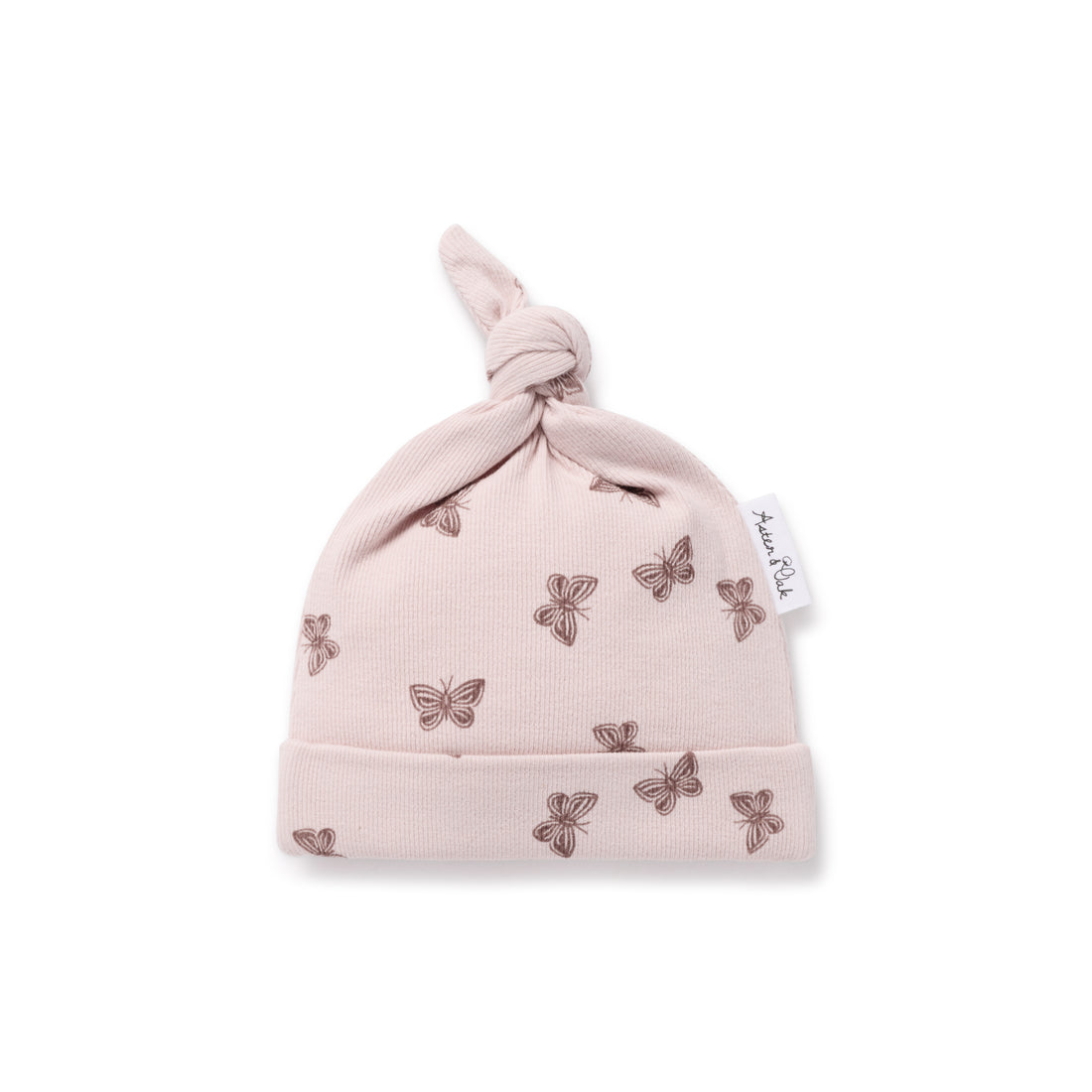 Baby Girl Newborn Hospital Butterfly Rib Knot Hat