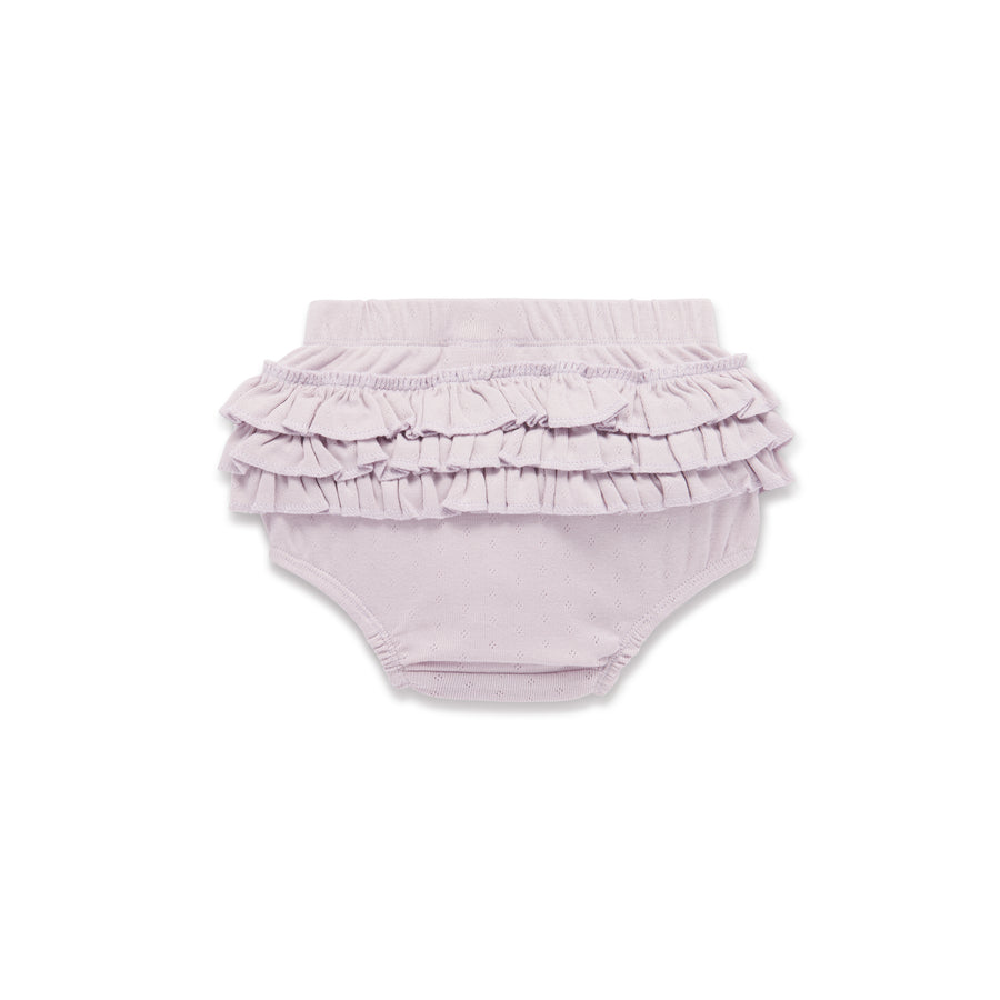 Baby Girls Ruffle Iris Pointelle Bloomers Nappy Cover