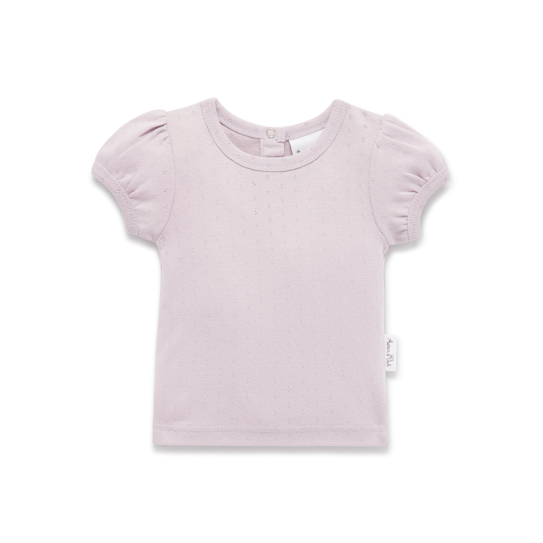 Baby & Toddler Purple Iris Pointelle Puff Sleeve Top