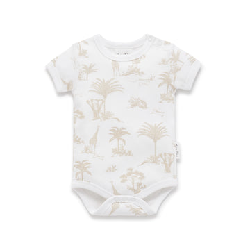 Baby Bodysuit Jungle AOP Onesie White Palms