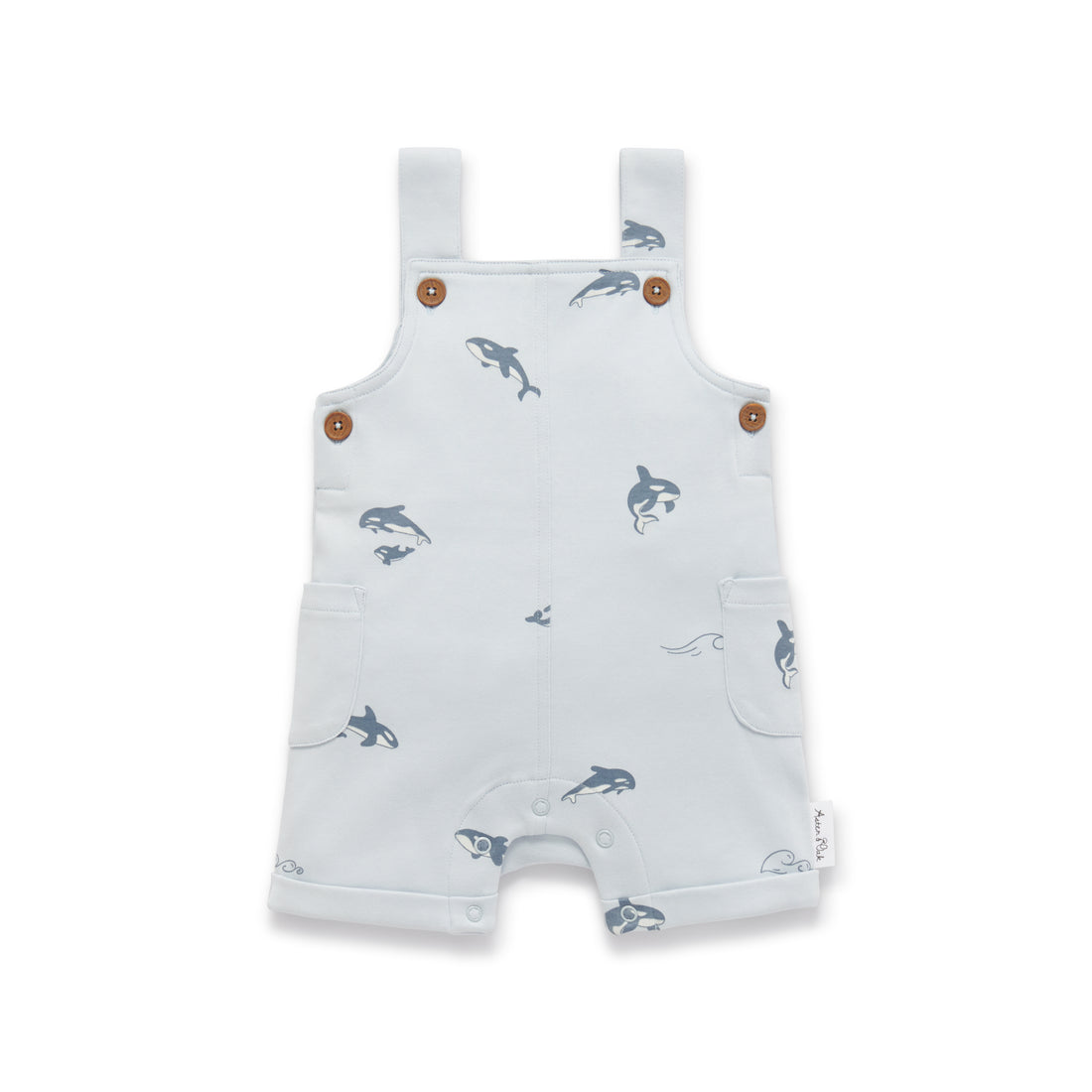 Baby Toddler Boys Blue Whale Orca Overalls