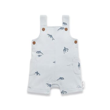 Baby Toddler Boys Blue Whale Orca Overalls