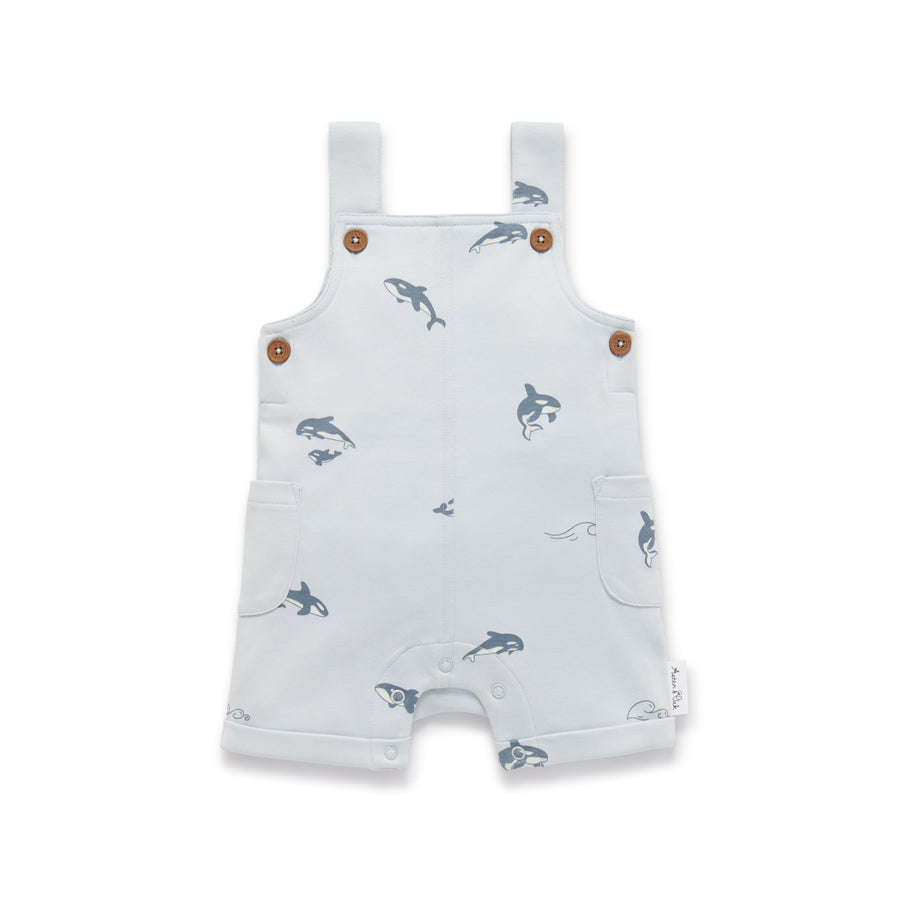 Baby Toddler Boys Blue Whale Orca Overalls