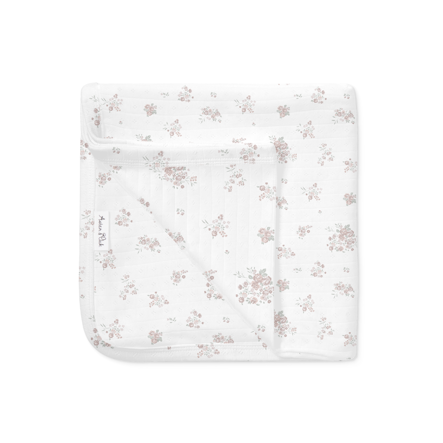 Baby Newborn Posie Floral Pointelle Baby Wrap Pretty