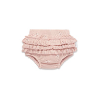 Baby Girls Floral Petal Pointelle Ruffle Bloomers