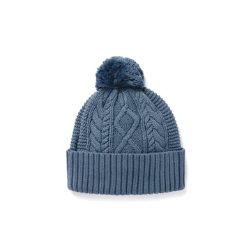 Baby Boys Navy Bluestone Cable Knit Beanie