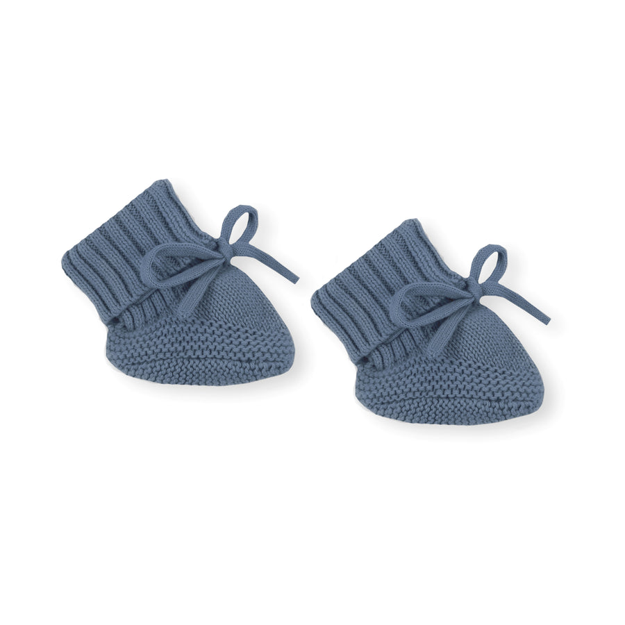 Baby Boy Newborn Shoes Knitted Bluestone Knit Booties