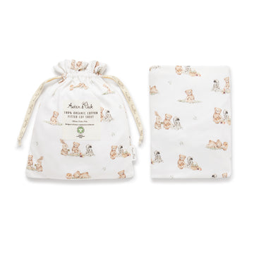 Teddy Picnic Cot Sheet