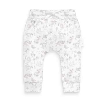 Baby Toddler White Essential Woodland Mouse Harem Pants