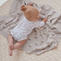 Baby Newborn Winter Woodland Mushroom Knit Blanket