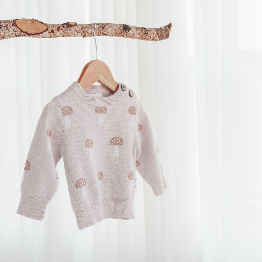 Baby Knitted Woodland Mushroom Knit Jumper