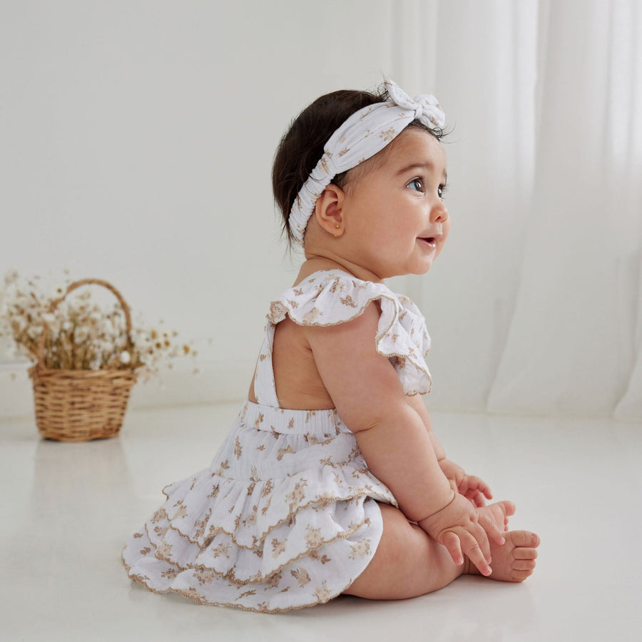 Sable Floral Muslin Headband