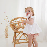 Baby Girls Floral Petal Pointelle Ruffle Bloomers