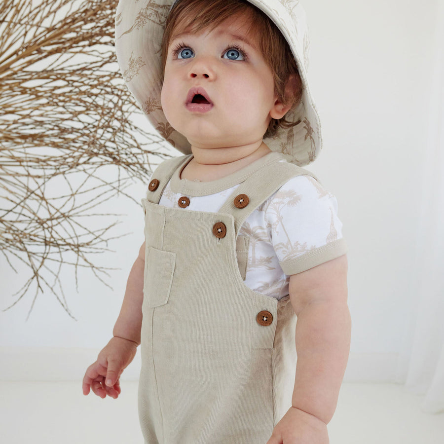 Baby Boys Corduroy Sand Cord Overalls Summer