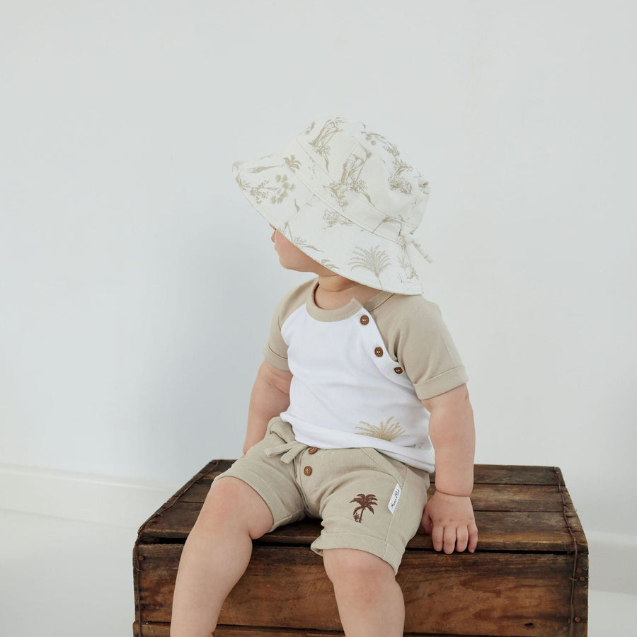 Baby Boys Unisex Cotton Sand Corduroy Palm Shorts