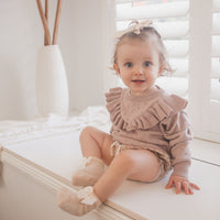 Wild Rose Pointelle Ruffle Knit Jumper