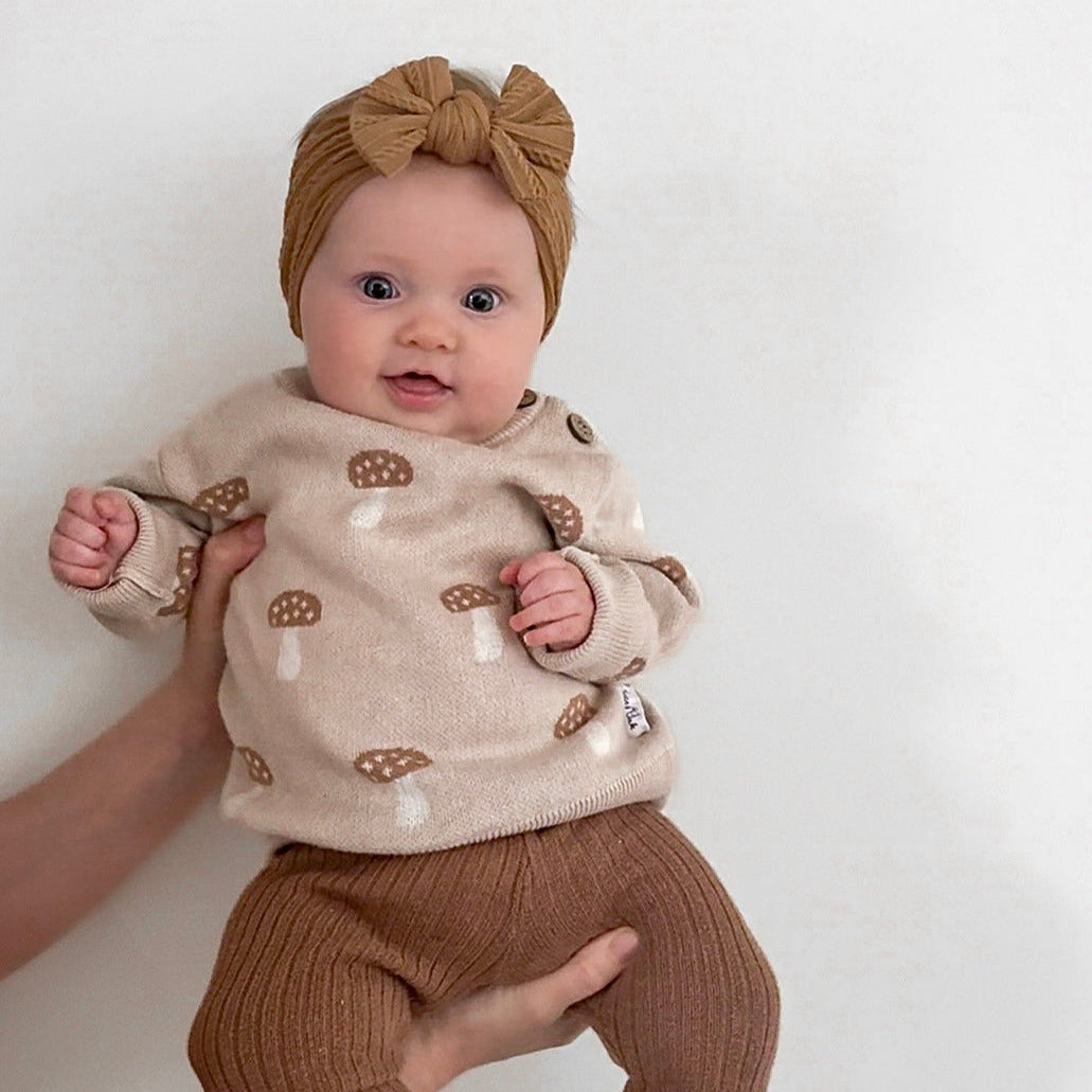 Baby Knitted Woodland Mushroom Knit Jumper