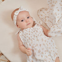 Sable Floral Muslin Headband