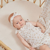 Sable Floral Muslin Headband