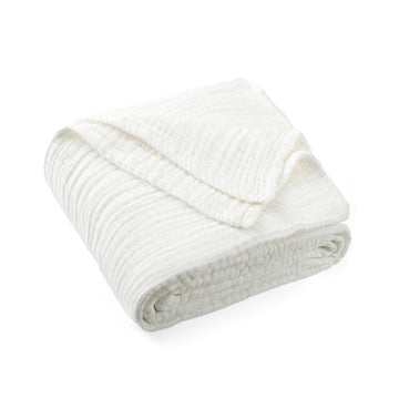 Organic Cotton Baby Newborn Swaddle White Muslin Blanket