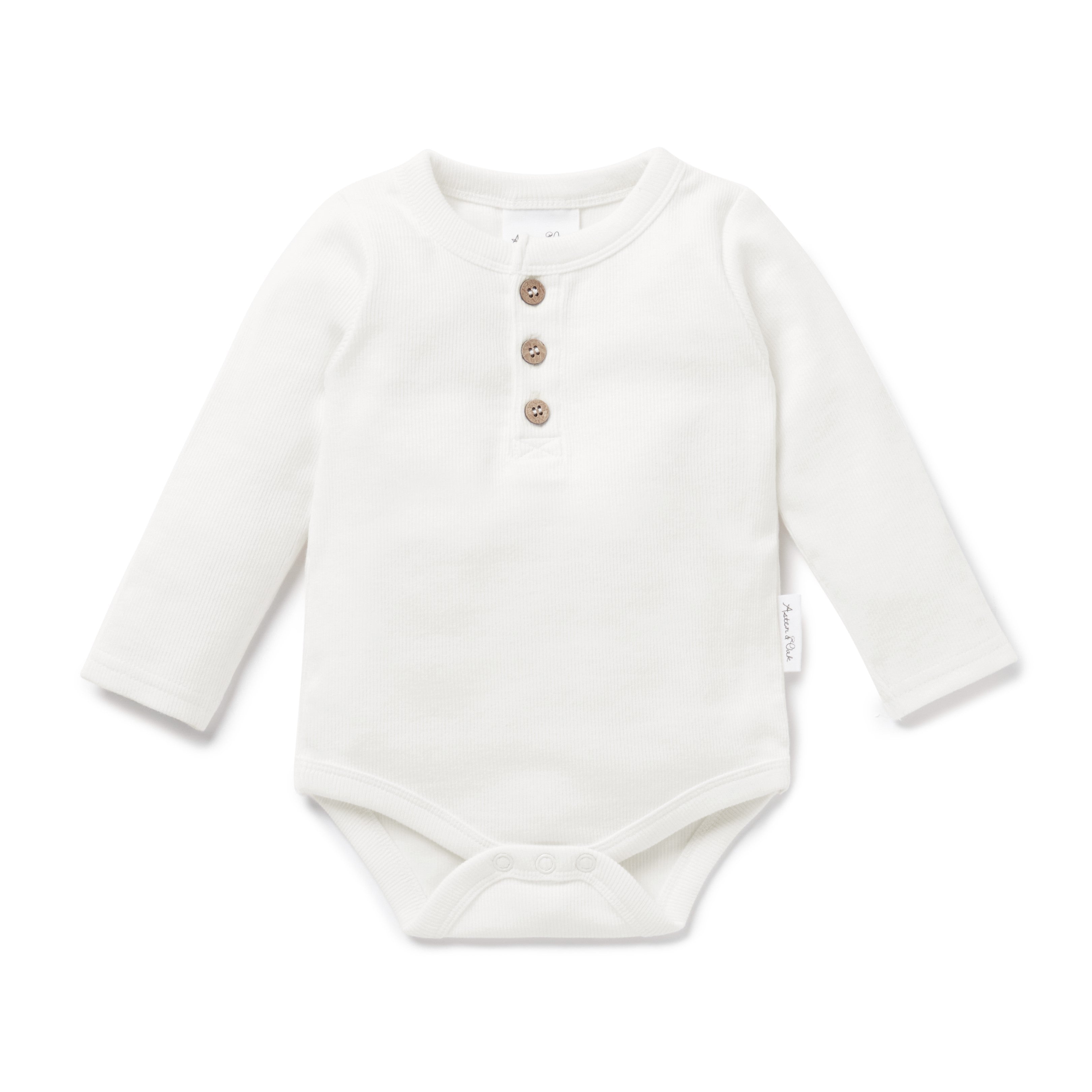 Aster & Oak Essentials White Snow Rib Bodysuit